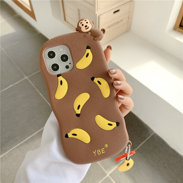 3 Cute Chocolate Bear Cookies Soft Phone Case Cover For iPhone