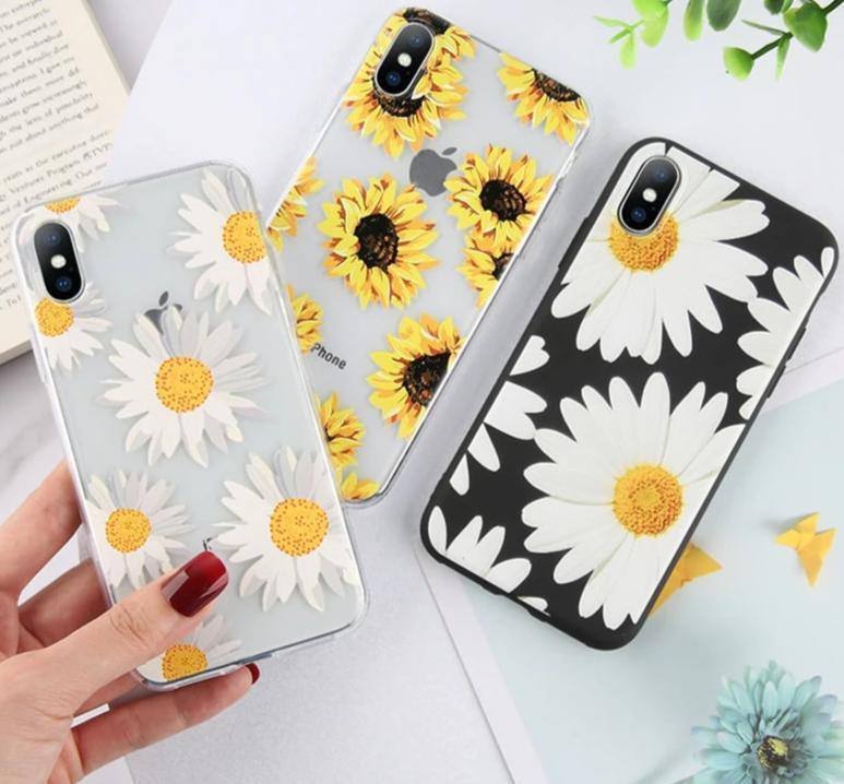 Sunflower Clear Phone Case Cover For iPhone 6 6s 7 8 Plus XS Max XR X 5 SE