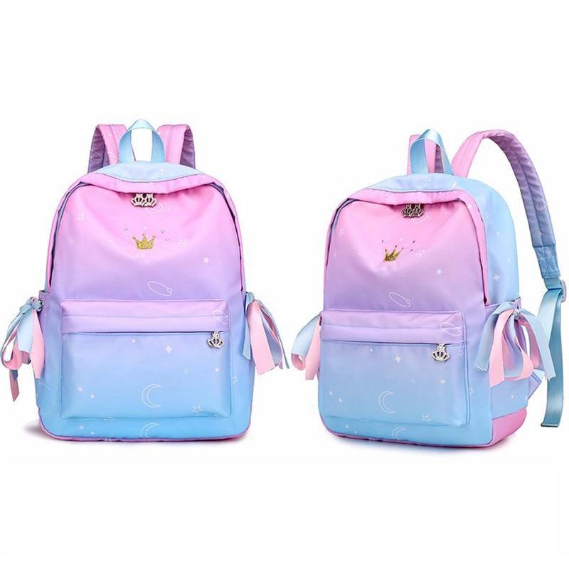 For School Children Schoolbags For Girls Primary School Book Bag School Bags  Printing Backpack (Pink