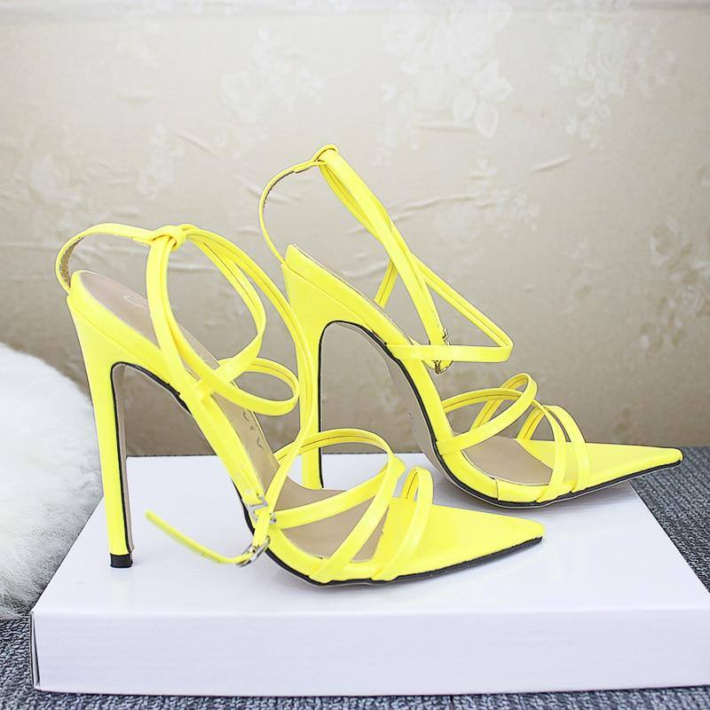 Windsor Smith - Fluorescent Yellow Heels on Designer Wardrobe