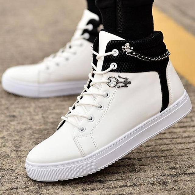 Lvyikang High Quality Men Vulcanized Shoes New High Top Canvas