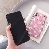 Cute Pink Flower Phone Case For iPhone XR XS Max 6 6S 7 8 Plus Xcases - Kalsord