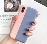 Two Colored Silicone Phone Case For iPhone XR XS Max 6 6S 7 8 Plus Xcases - Kalsord