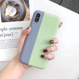 Two Colored Silicone Phone Case For iPhone XR XS Max 6 6S 7 8 Plus Xcases - Kalsord