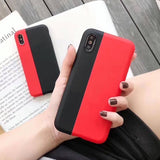 Two Colored Silicone Phone Case For iPhone XR XS Max 6 6S 7 8 Plus Xcases - Kalsord