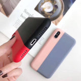 Two Colored Silicone Phone Case For iPhone XR XS Max 6 6S 7 8 Plus Xcases - Kalsord