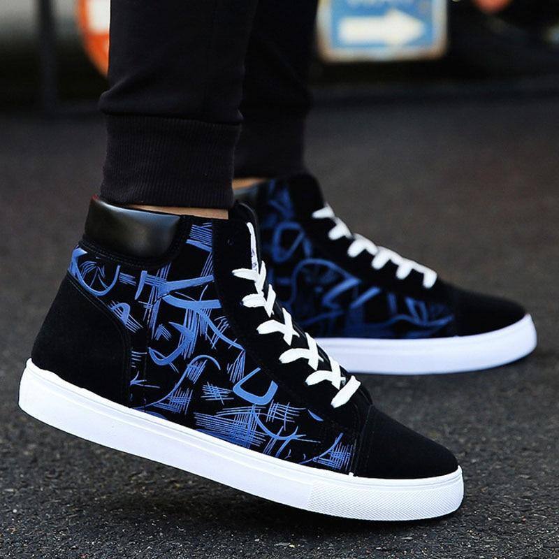 Men's Fashion Vulcanized Lace-Up Canvas Sneaker – Kalsord