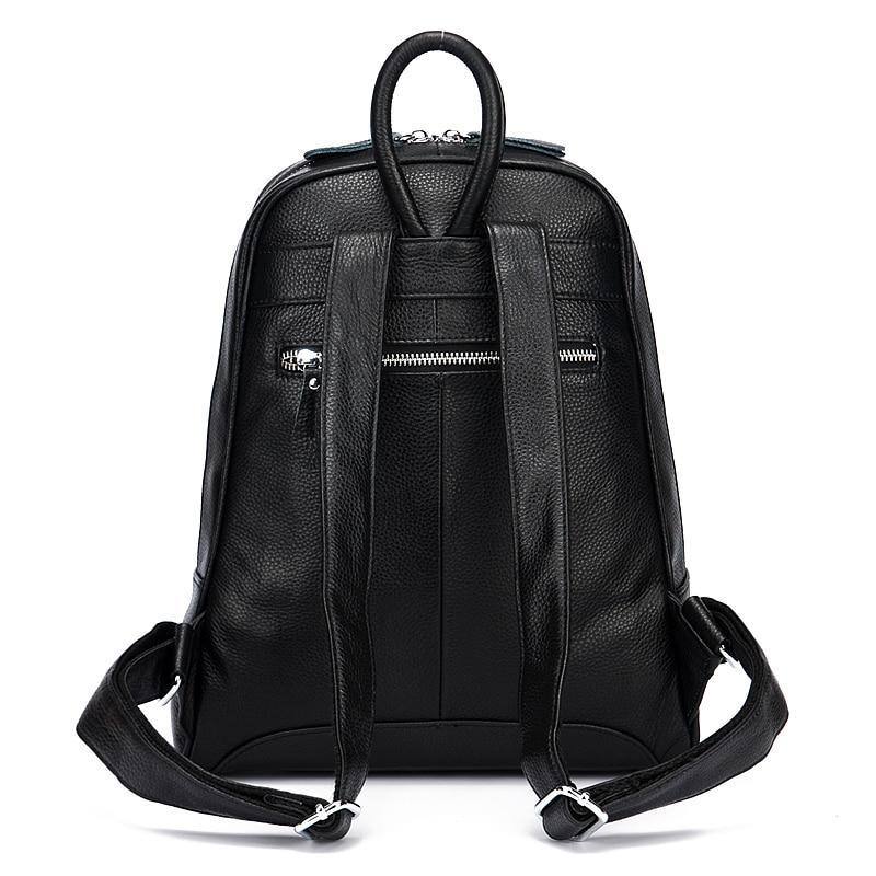 Casual Womens Black Leather Laptop Backpack Bag Leather Women's Backpa –  igemstonejewelry